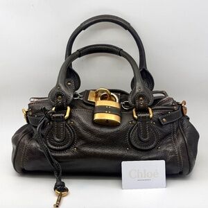 Authentic Chloe Paddington Leather Handbag w/Cadena, Key  w/authenticity card
